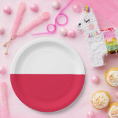 Assiettes En Carton Plaques en papier du drapeau polonais (Pologne) (Fête)