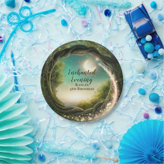 Assiettes En Carton Plaques en papier du soir enchantées (Fête)