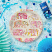 Assiettes En Carton Plaques en papier éléphant Boho - Bloc d'impressio (Fête)