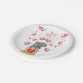 Assiettes En Carton Plaques en papier Eléphant de Saint Valentin (Angle)