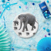 Assiettes En Carton Plaques en papier Eléphants (Fête)