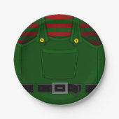 Assiettes En Carton Plaques en papier Elf de Noël Plaques de fête fest (Devant)