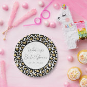 Assiettes En Carton Plaques en papier Empreinte de léopard personnalis (Fête)