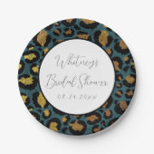 Assiettes En Carton Plaques en papier Empreinte de léopard personnalis (Devant)