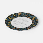 Assiettes En Carton Plaques en papier Empreinte de léopard personnalis (Angle)