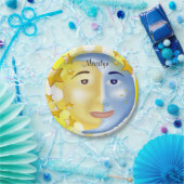 Assiettes En Carton Plaques en papier, étoiles Sun Moon (Fête)
