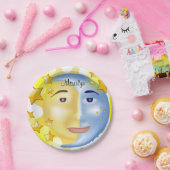 Assiettes En Carton Plaques en papier, étoiles Sun Moon (Fête)
