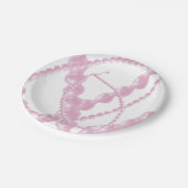 Assiettes En Carton Plaques en papier Fancy Perles Roses (Angle)