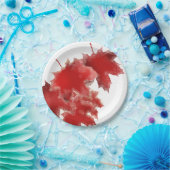 Assiettes En Carton Plaques en papier Feuille neigeux (Fête)