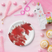 Assiettes En Carton Plaques en papier Feuille neigeux (Fête)