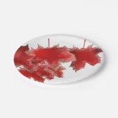 Assiettes En Carton Plaques en papier Feuille neigeux (Angle)