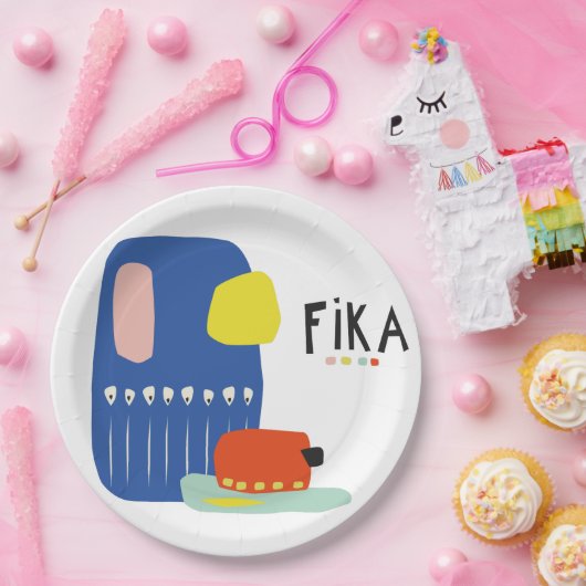 Assiettes En Carton Plaques en papier Fika Déco (Fête)