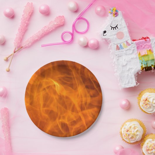 Assiettes En Carton Plaques en papier Fire/Flames (Fête)