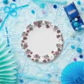 Assiettes En Carton Plaques en papier, Fleurs florales blanches (Fête)