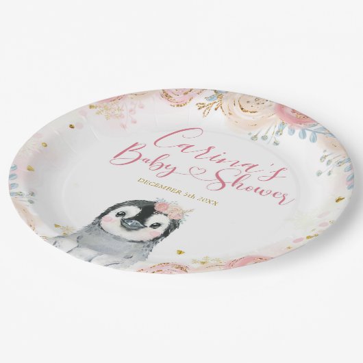 Assiettes En Carton Plaques en papier flocon de neige hiver (Angle)