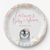 Assiettes En Carton Plaques en papier flocon de neige hiver (Devant)