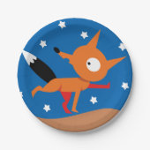 Assiettes En Carton Plaques En Papier Fox Et Stars (Devant)