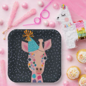Assiettes En Carton Plaques en papier Giraffé animal de fête (Fête)