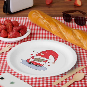 Assiettes En Carton Plaques en papier glacé de la Saint Valentin