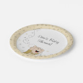 Assiettes En Carton Plaques en papier "Gold Stars Baby" (Angle)