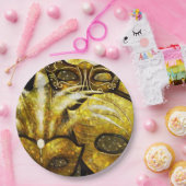 Assiettes En Carton Plaques en papier Golden Mardi Gras Masques (Fête)