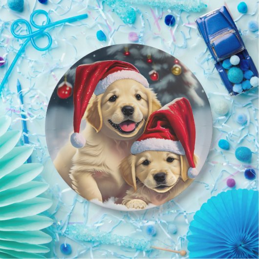 Assiettes En Carton Plaques en papier Golden Retriever (Fête)