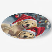 Assiettes En Carton Plaques en papier Golden Retriever (Angle)