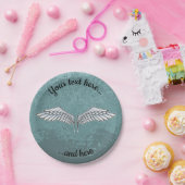 Assiettes En Carton Plaques en papier gris-bleu (Fête)