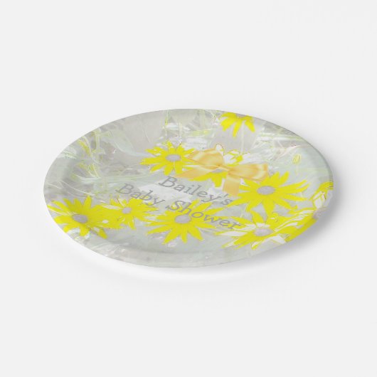 Assiettes En Carton Plaques en papier gris et jaune pâle (Angle)