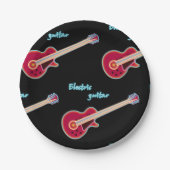Assiettes En Carton Plaques en papier guitare électrique (Devant)