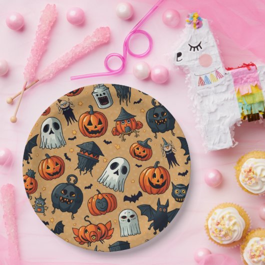 Assiettes En Carton plaques en papier halloween (Fête)