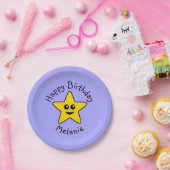 Assiettes En Carton Plaques en papier Happy Star Birthday (Fête)