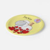 Assiettes En Carton Plaques en papier, Heureuse Sainte-Valentin Chevet (Angle)