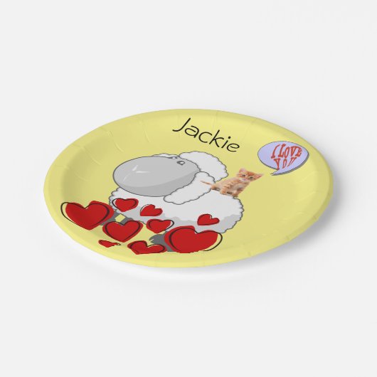 Assiettes En Carton Plaques en papier, Heureuse Sainte-Valentin Chevet (Angle)