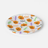 Assiettes En Carton Plaques en papier Jack-O'-Lantern (Angle)