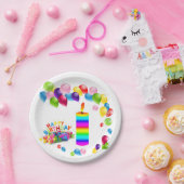 Assiettes En Carton Plaques en papier, joyeuse bougie d'anniversaire (Fête)