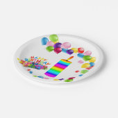 Assiettes En Carton Plaques en papier, joyeuse bougie d'anniversaire (Angle)