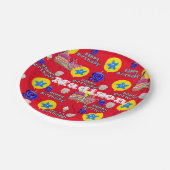 Assiettes En Carton Plaques en papier, Joyeux 9e anniversaire #9 Ballo (Angle)