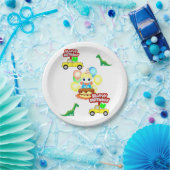 Assiettes En Carton Plaques en papier, joyeux alligator d'anniversaire (Fête)