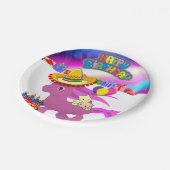 Assiettes En Carton Plaques en papier, Joyeux Anniversaire (Angle)