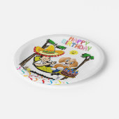 Assiettes En Carton Plaques en papier, Joyeux Anniversaire Homme Chien (Angle)