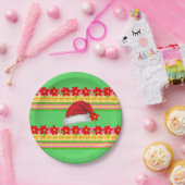 Assiettes En Carton Plaques en papier, Joyeux chapeau de Noël (Fête)