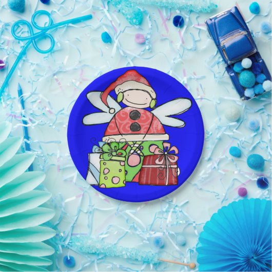 Assiettes En Carton Plaques en papier, Joyeux Noël Angel Père Noël Ble (Fête)