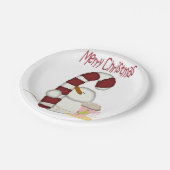 Assiettes En Carton Plaques en papier, Joyeux Noël Snowman Cappuccino (Angle)