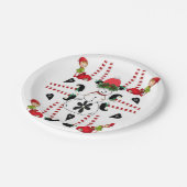 Assiettes En Carton Plaques en papier, Joyeux Noël Snowman Elf (Angle)