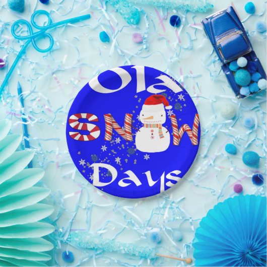 Assiettes En Carton Plaques en papier, Joyeux Noël Snowman jours de ne (Fête)