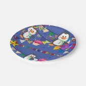 Assiettes En Carton Plaques en papier, Joyeux Penguin d'anniversaire (Angle)