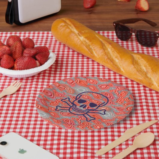 Assiettes En Carton Plaques en papier Lava Skull (Pique-nique)