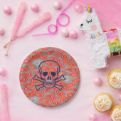 Assiettes En Carton Plaques en papier Lava Skull (Fête)
