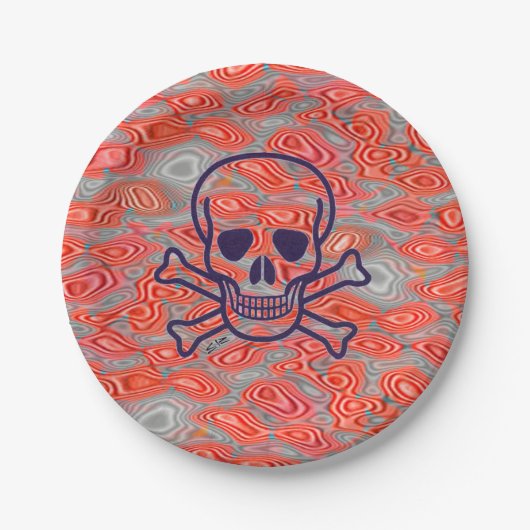Assiettes En Carton Plaques en papier Lava Skull (Devant)